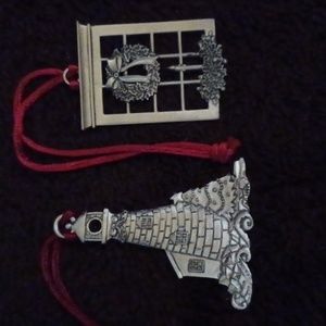 Vintage Pewter Christmas Ornaments